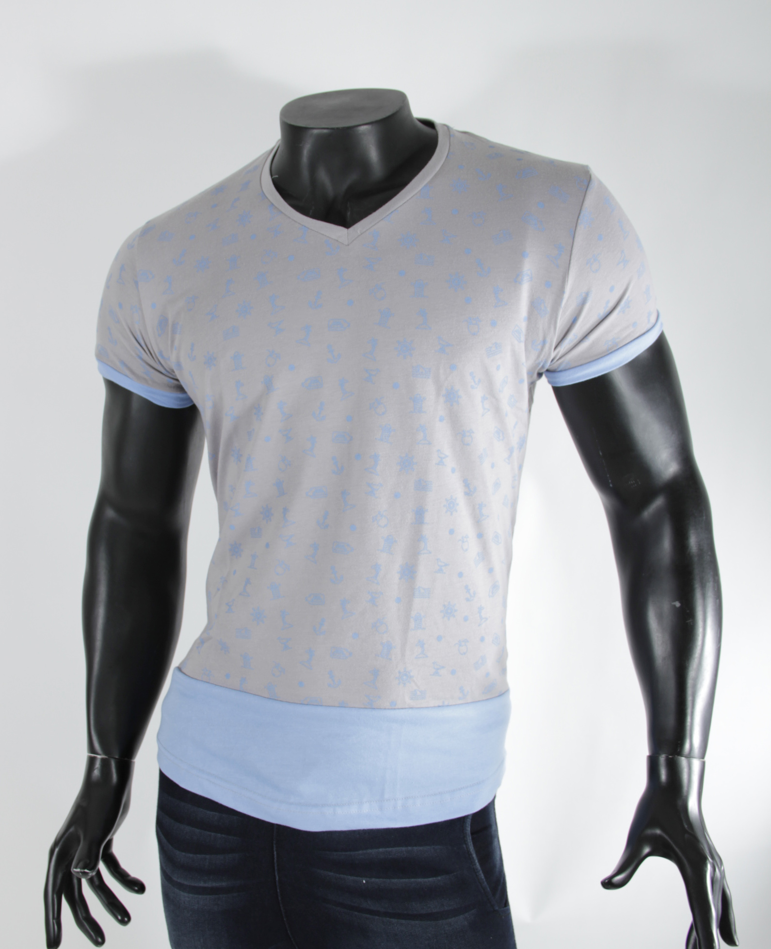 PAQUETE DE 8 PRENDAS PLAYERA CAB MC CUELLO V PLATA 101