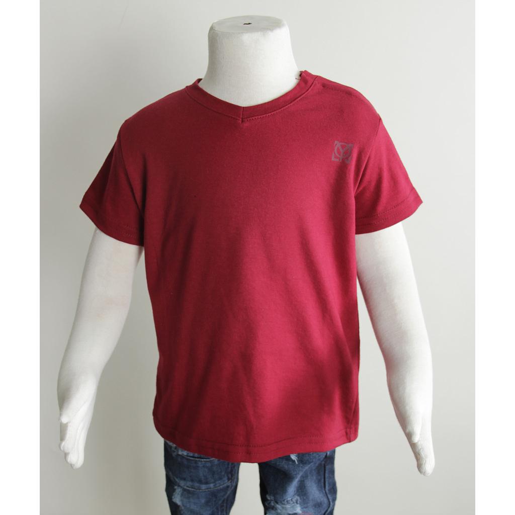 PAQUETE BASIC DE 6 PRENDAS PLAYERA BEBE MC CUELLO V TINTO 501